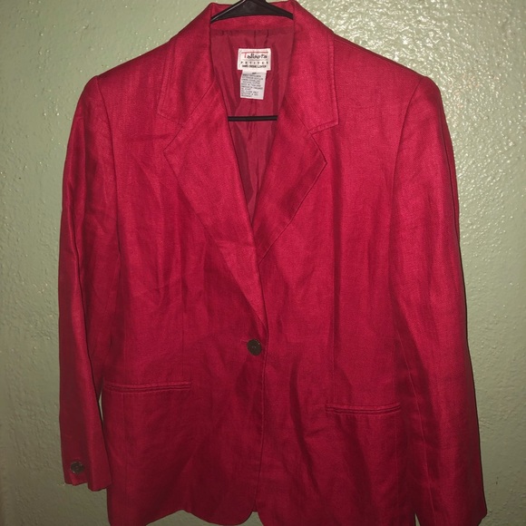 Talbots linen jacket. Red. - Picture 2 of 2